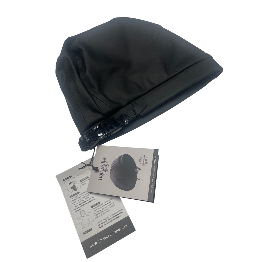 Hairbrella Satin Lined Adjustable Waterproof Swim Cap Classic Size